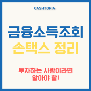 금융소득조회 손택스