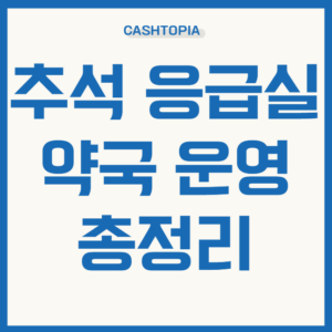 추석 약국 응급실