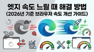 엣지 속도 느릴 때 해결방법